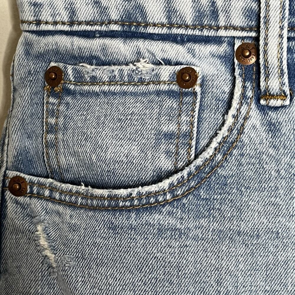 Abercrombie & Fitch Jeans Size 28 Ultra High Rise Ankle Straight Distressed Y2K - Picture 10 of 11